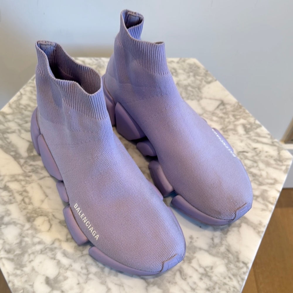 Balenciaga Women's Purple Sock Sneakers
